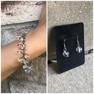 Sterling Silver Bracelet Earrings Set